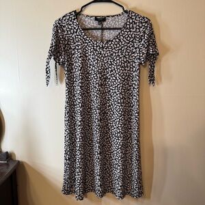 Black and White Floral Dress